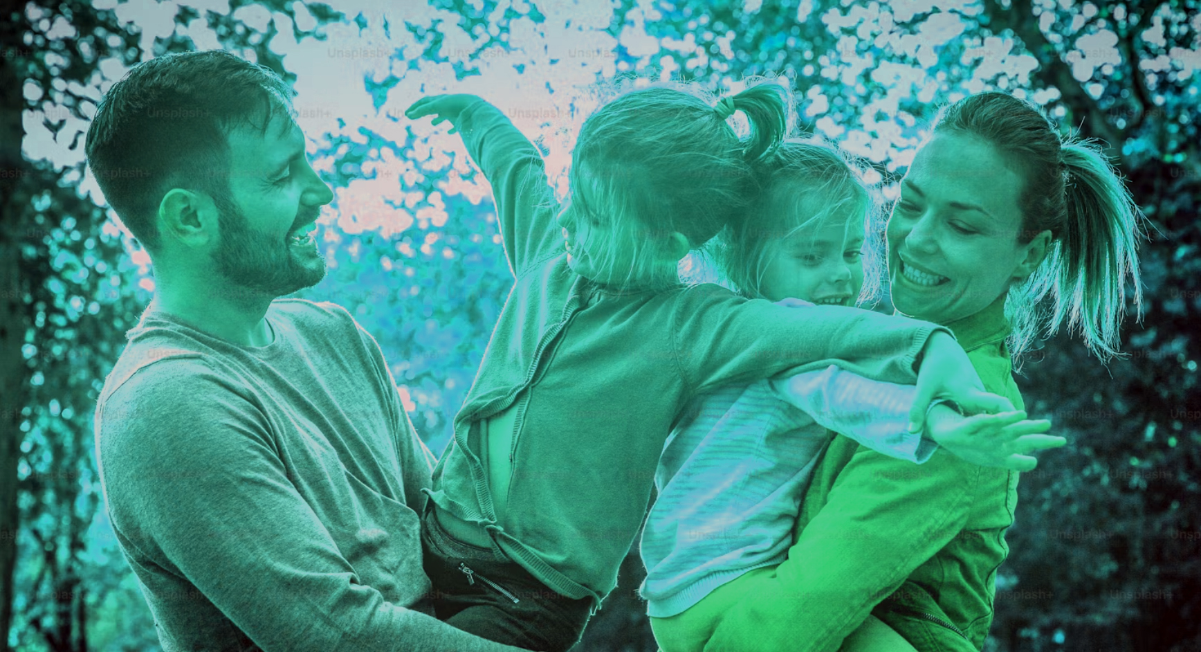 Family spending time together outdoors